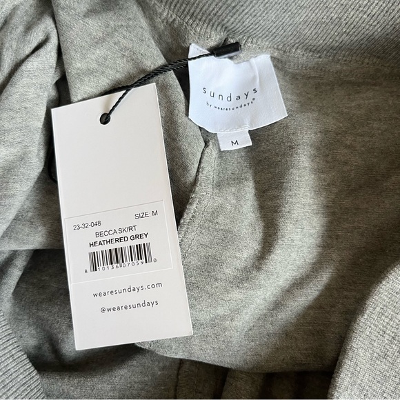 Sundays Becca skort Sienna s/s sweatshirt set grey blue Plaid trim size Medium - Picture 12 of 16